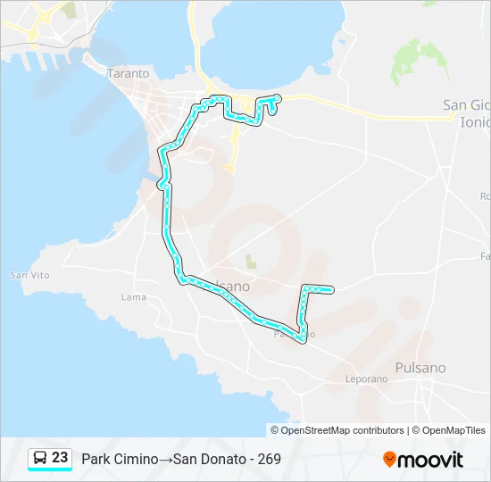 23 Bus Line Map
