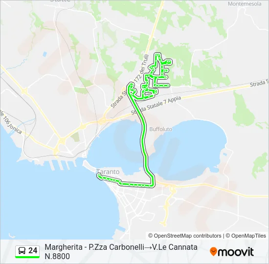 24 Bus Line Map