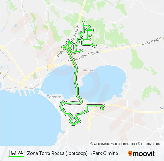 24 Bus Line Map