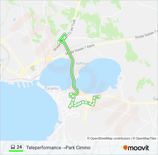 24 Bus Line Map