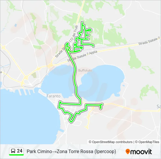 24 Bus Line Map