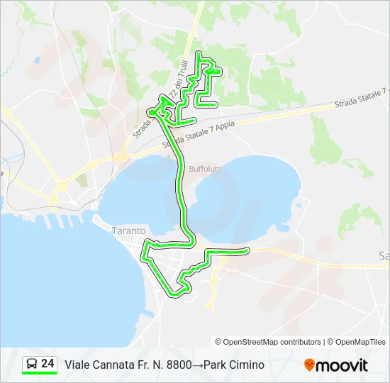24 Bus Line Map