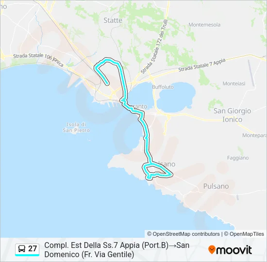 27 Bus Line Map