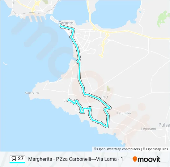 27 Bus Line Map