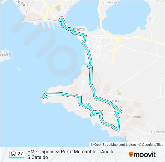 27 Bus Line Map