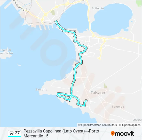 27 Bus Line Map