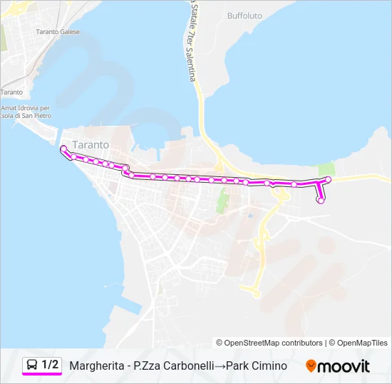 1/2 Bus Line Map