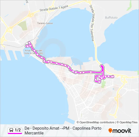 1/2 Bus Line Map