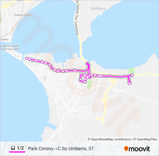 1/2 Bus Line Map