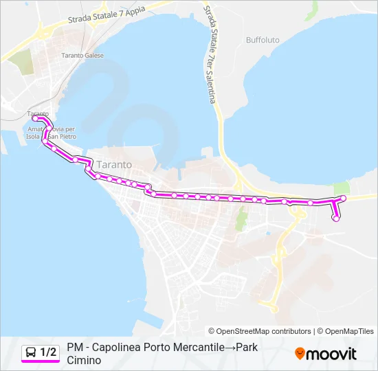 1/2 Bus Line Map