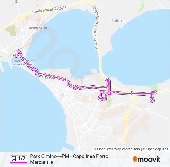 1/2 Bus Line Map