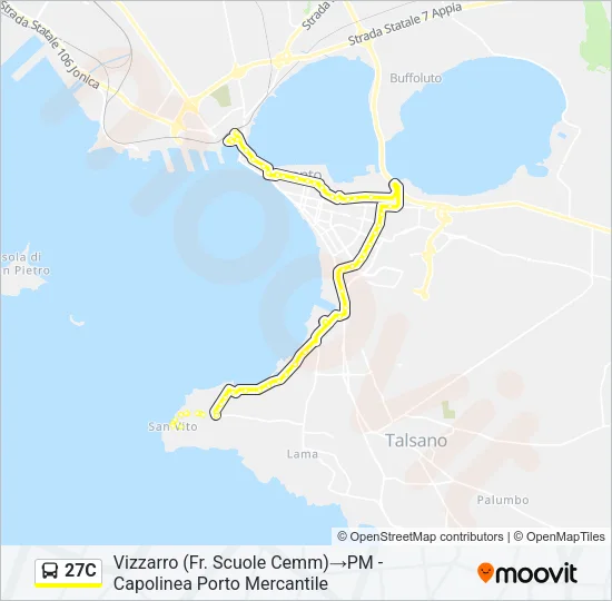27C Bus Line Map
