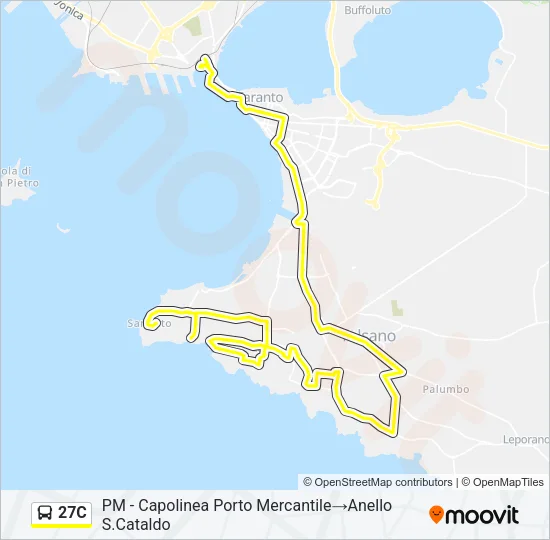 27C Bus Line Map