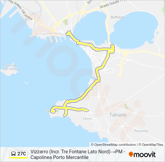 27C Bus Line Map