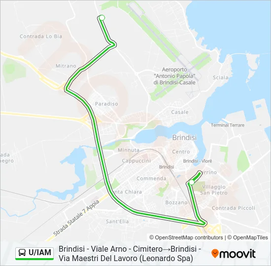 U/IAM Bus Line Map