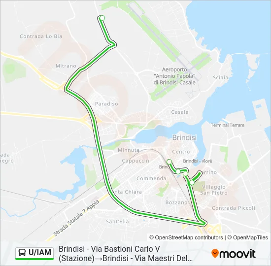 U/IAM Bus Line Map