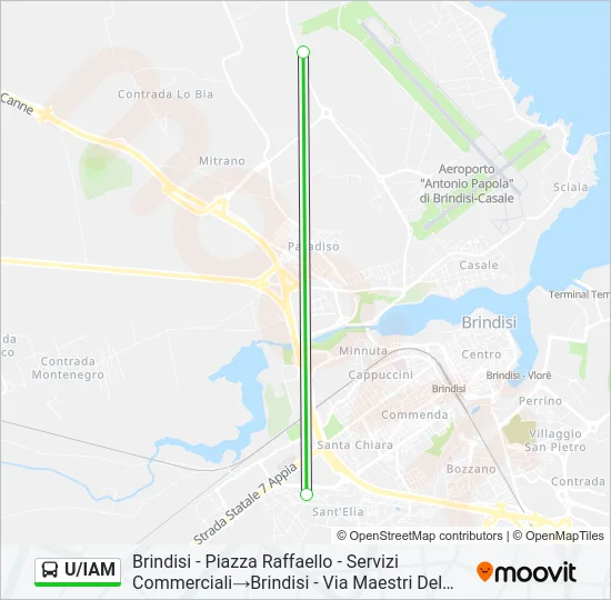 U/IAM Bus Line Map
