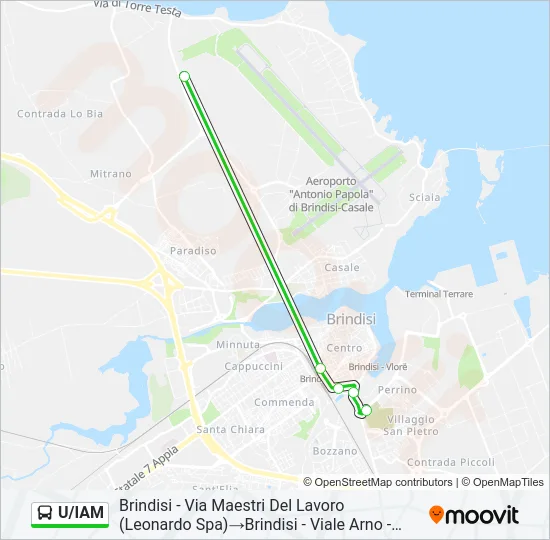 U/IAM Bus Line Map