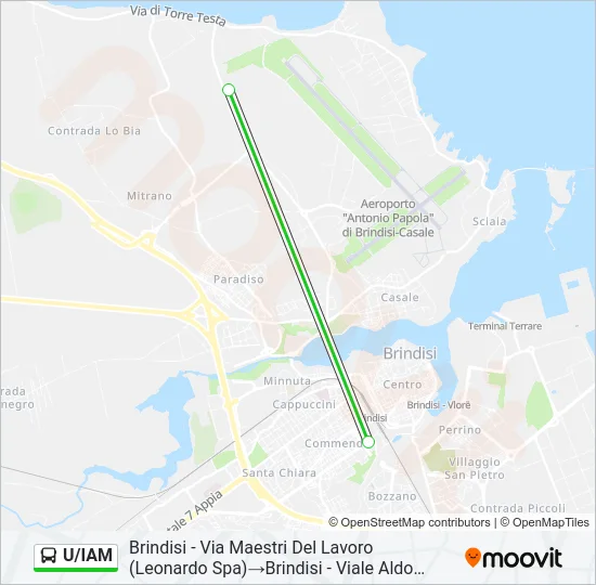 U/IAM Bus Line Map