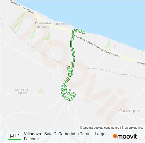L1 Bus Line Map