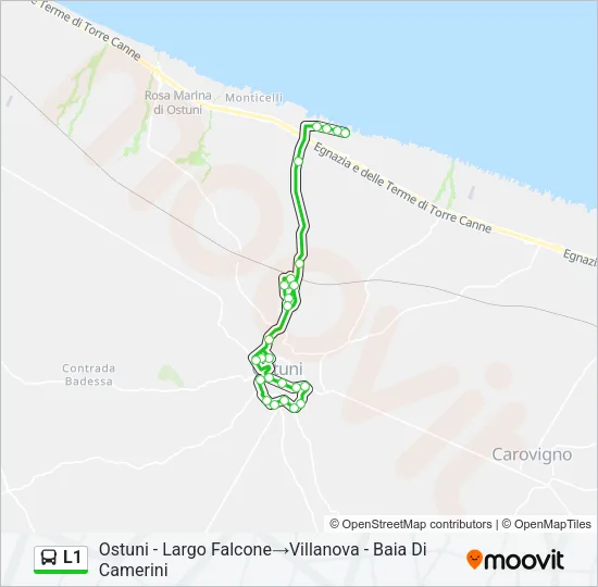 L1 Bus Line Map