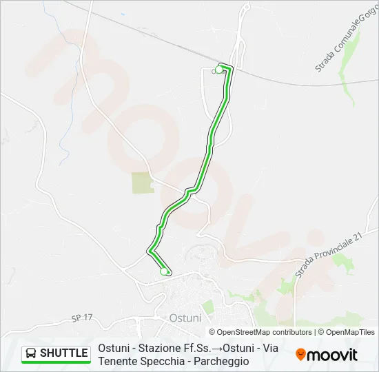 SHUTTLE Bus Line Map