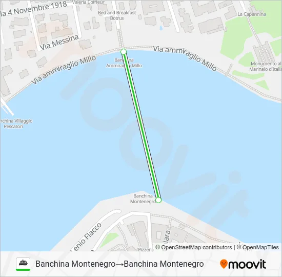 Percorso linea navigazione M.-BARCA
