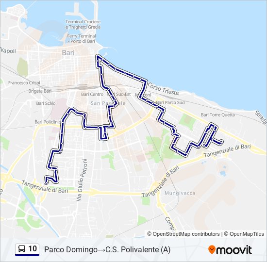 10 bus Line Map