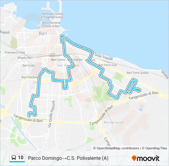 10 Bus Line Map
