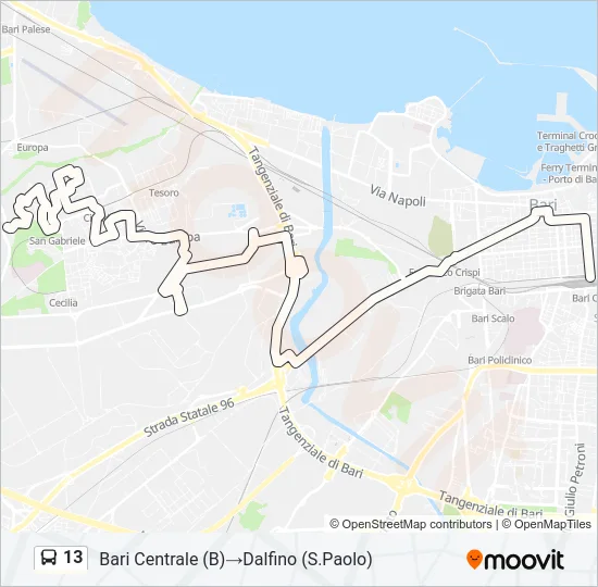 13 Bus Line Map