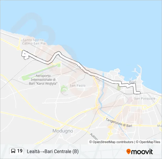 19 Bus Line Map