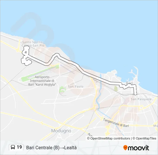 19 Bus Line Map