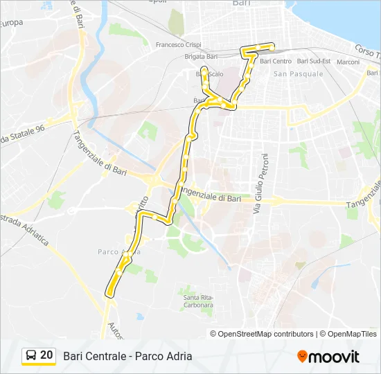 20 Bus Line Map