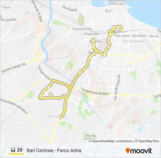20 Bus Line Map