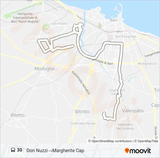 30 Bus Line Map