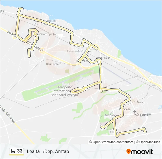 33 Bus Line Map