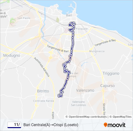 11/ bus Line Map
