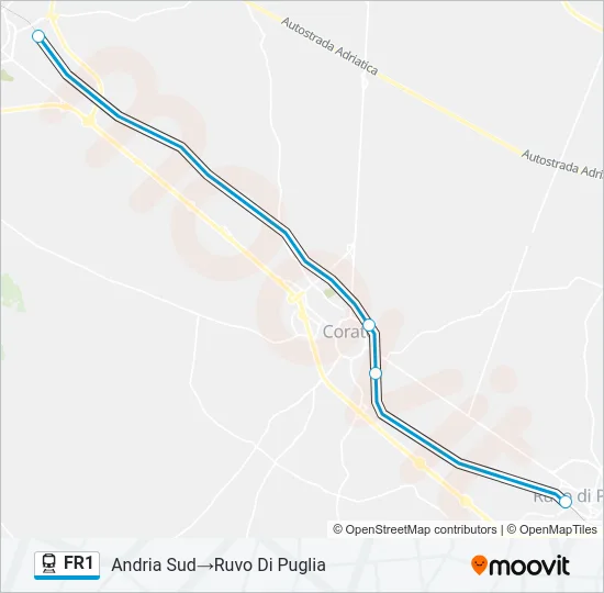 FR1 Train Line Map