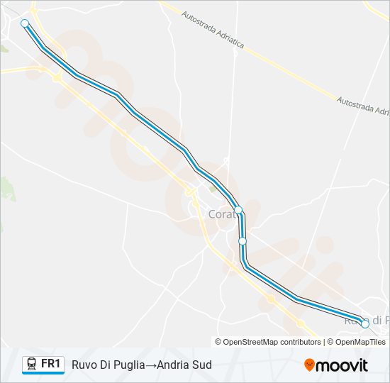 FR1 train Line Map