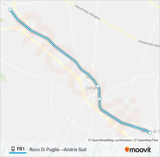 FR1 Train Line Map