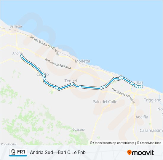 FR1 train Line Map