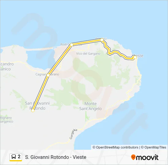 Percorso linea bus 2