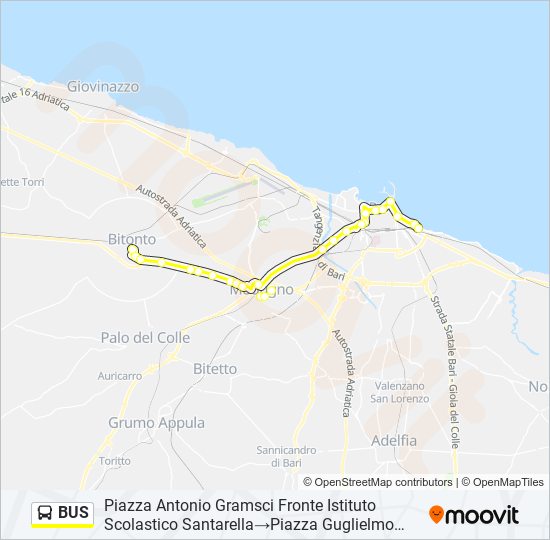 Mappa della linea BUS