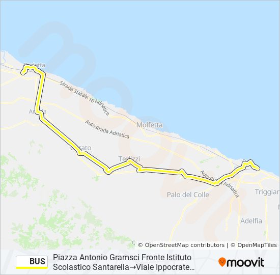 Mappa della linea BUS