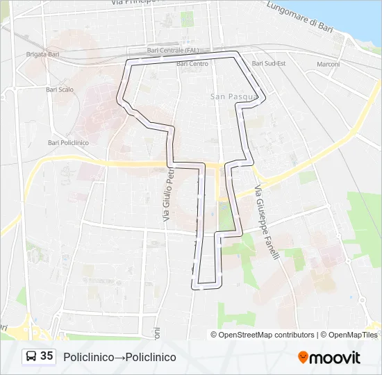 35 Bus Line Map