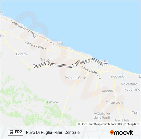 FR2 Train Line Map