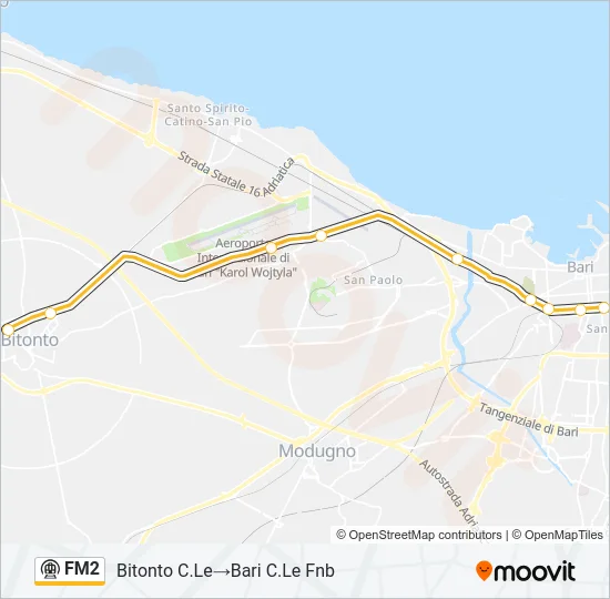 FM2 Metro Line Map
