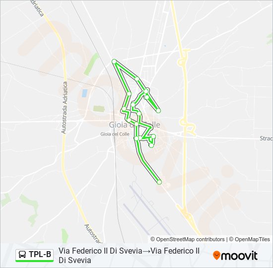 TPL-B bus Line Map