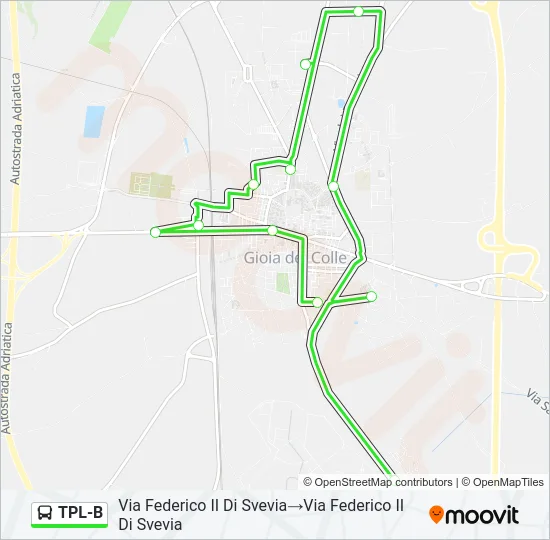 TPL-B Bus Line Map