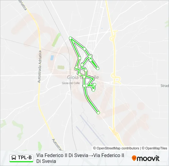 TPL-B Bus Line Map
